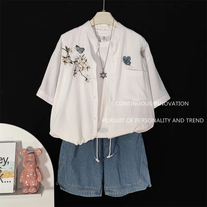 Men's 3 Piece Set Chinese Styl - Embroidery Outfit 评论和价格