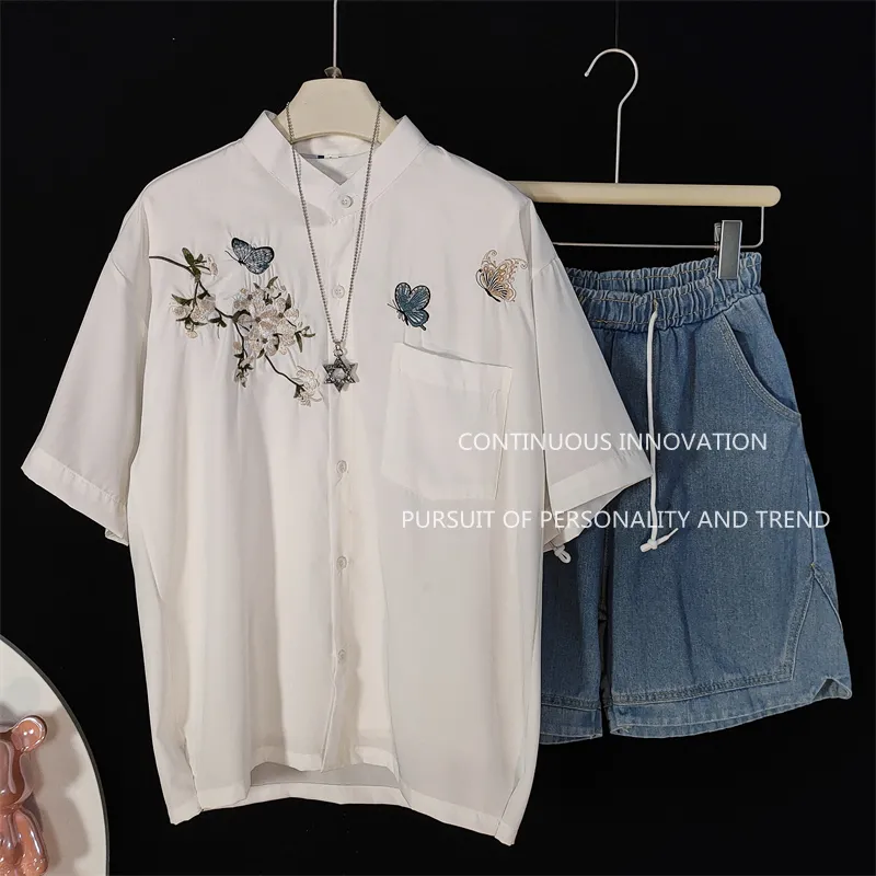 Men's 3 Piece Set Chinese Styl - Embroidery Outfit 评论和价格