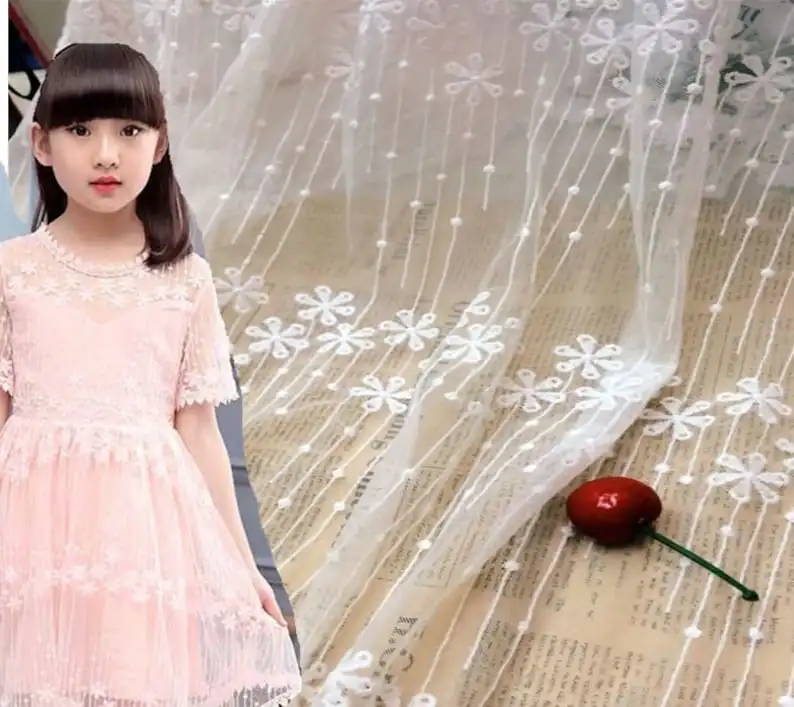 1 yard flower embroidery Lace  - Embroidery Veil 评论和价格