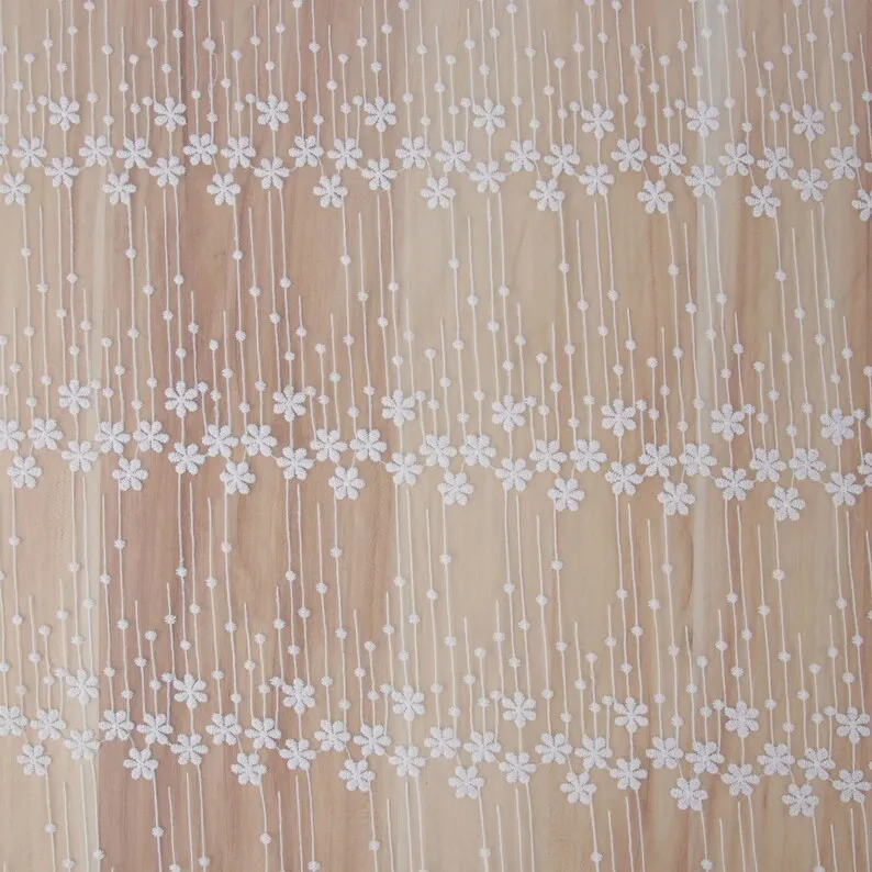 1 yard flower embroidery Lace  - Embroidery Veil 评论和价格
