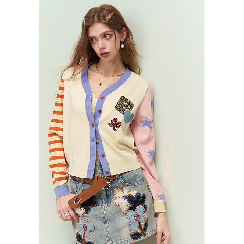 ELFSACK Asymmetrical Knit Card - Embroidery Cream 评论和价格
