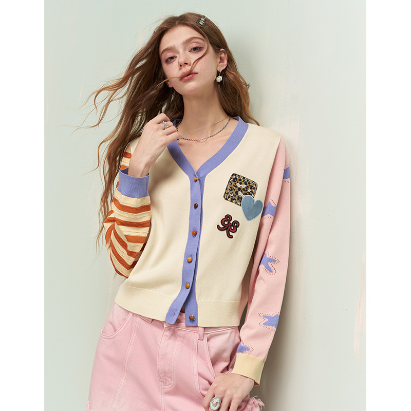 ELFSACK Asymmetrical Knit Card - Embroidery Cream 评论和价格