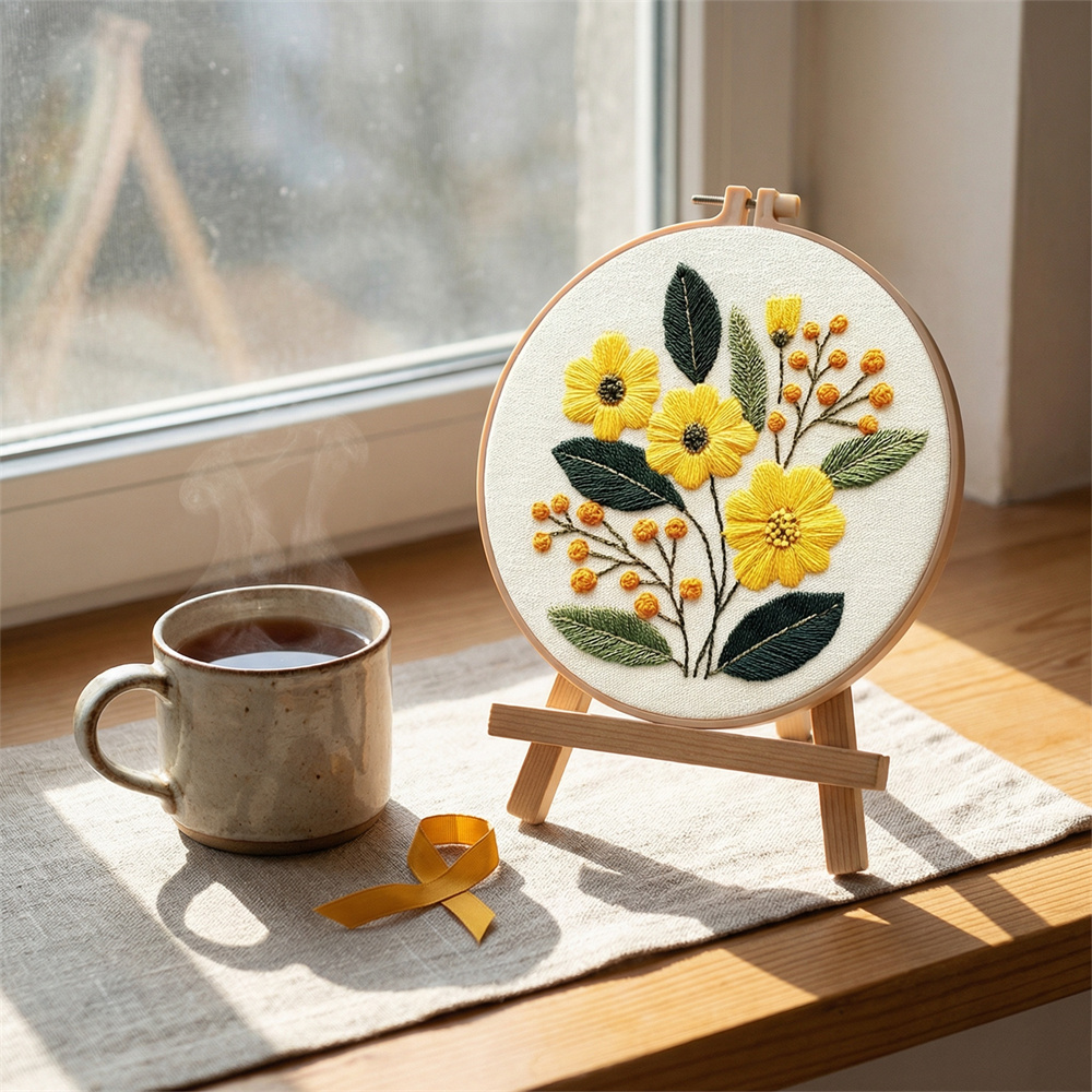 MomoArt DIY Embroidery Kit Flo - Embroidery Daisy Flower 评论和价格