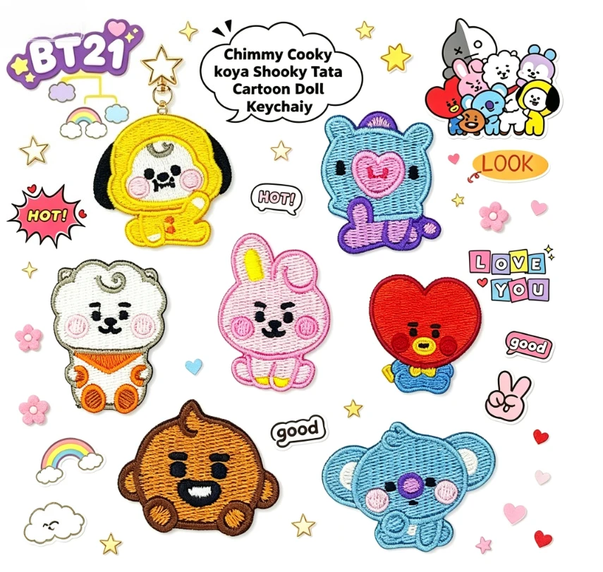 LINE FRIENDS BT21 All Characte - Embroidery Patches 评论和价格