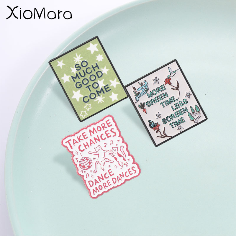 Inspirational Quote Enamel Pin - Embroidery Initials 评论和价格