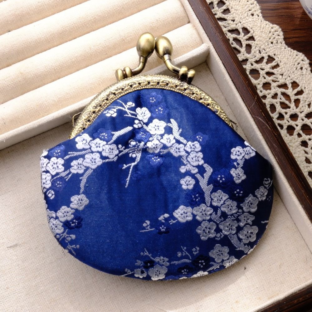 Anti-lost Kiss Lock Coin Purse - Embroidery Wallet 评论和价格